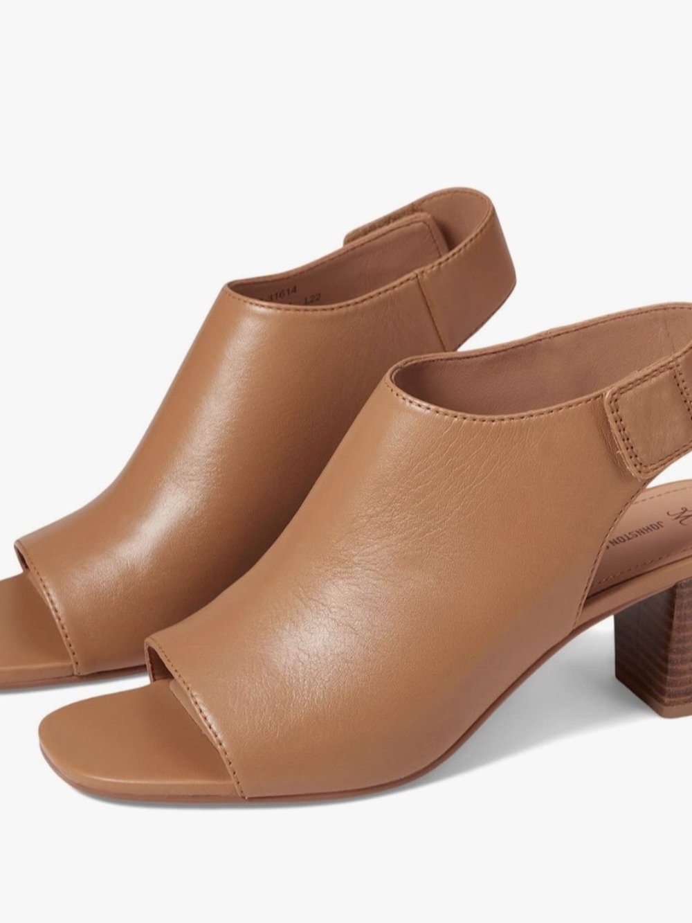 Johnston & Murphy Evelyn Leather Open Toe Bootie